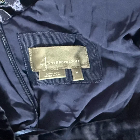 Anthropologie Navy Velvet Halter Maxi Dress NWT M - Picture 6 of 11